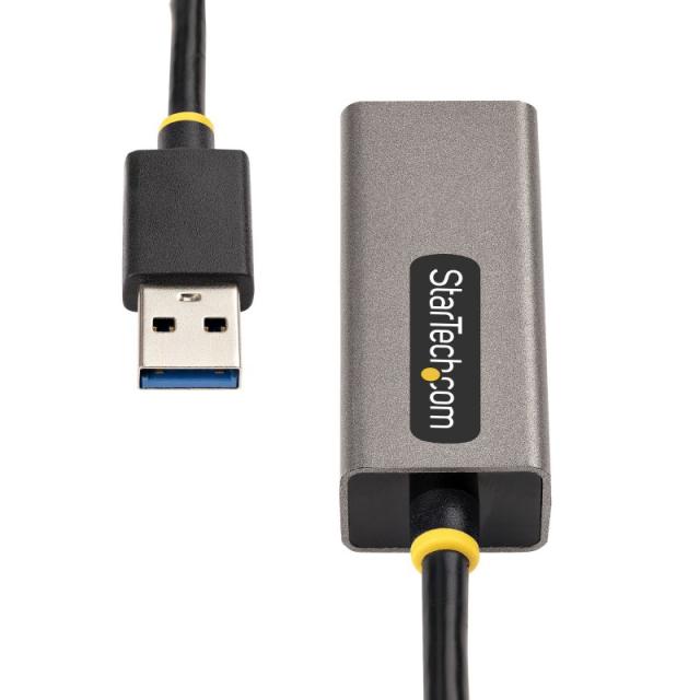 StarTech.com - Adaptador USB 3.0 a Ethernet Gigabit de 10/100/1000 para Portátiles - con Cable Incorporado de 30cm - Adaptador U