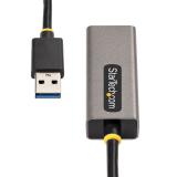 StarTech.com - Adaptador USB 3.0 a Ethernet Gigabit de 10/100/1000 para Portátiles - con Cable Incorporado de 30cm - Adaptador U