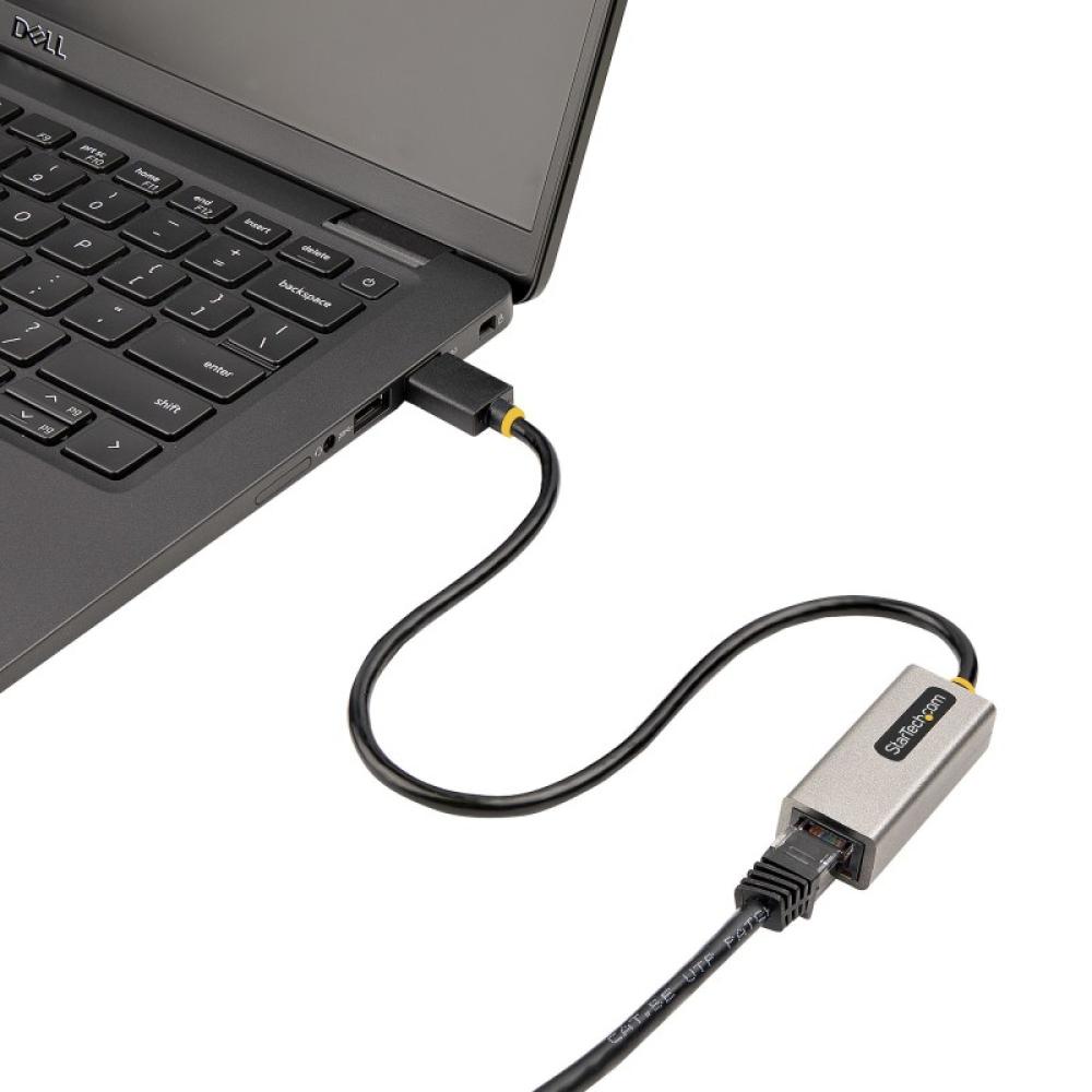 StarTech.com - Adaptador USB 3.0 a Ethernet Gigabit de 10/100/1000 para Portátiles - con Cable Incorporado de 30cm - Adaptador U
