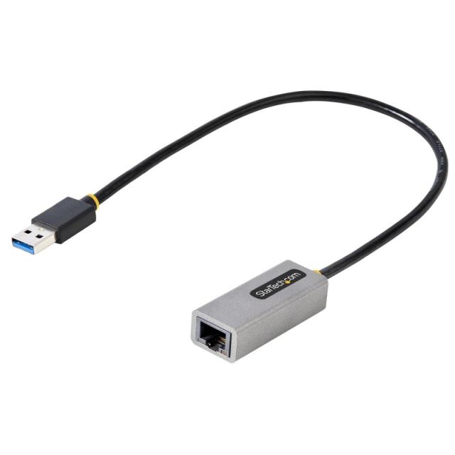 StarTech.com - Adaptador USB 3.0 a Ethernet Gigabit de 10/100/1000 para Portátiles - con Cable Incorporado de 30cm - Adaptador U