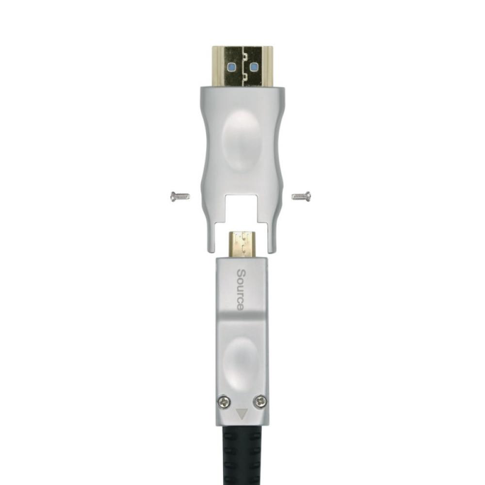 AISENS - Cable HDMI V2.0 AOC Desmontable Premium Alta Velocidad / HEC 4k@60Hz 4:4:4 18Gbps, A/M-D/A/M, Negro, 15m