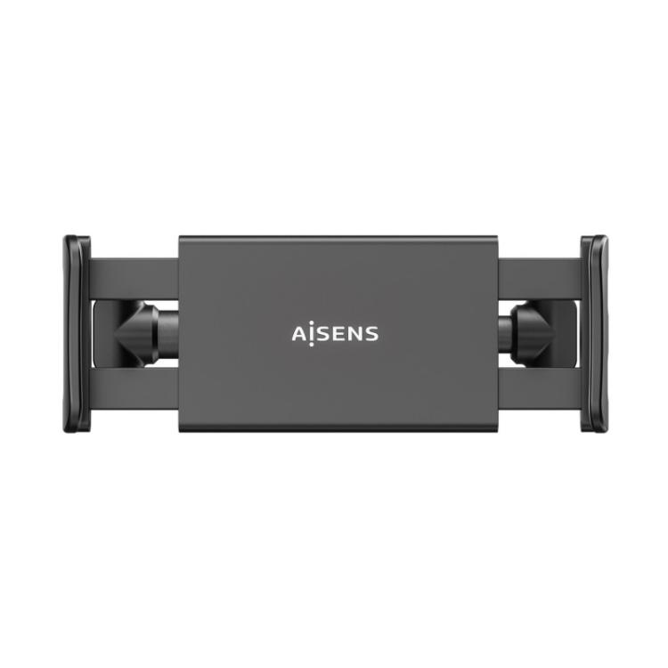 AISENS - Soporte Coche Ajustable (1 Pivote) Para Reposacabezas Para Telefono / Tablet, Negro