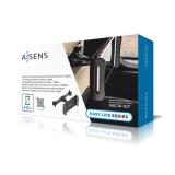 AISENS - Soporte Coche Ajustable (1 Pivote) Para Reposacabezas Para Telefono / Tablet, Negro
