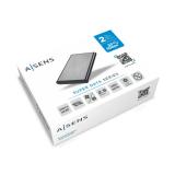 AISENS - Caja Externa 2.5" ASE-2525GR 9.5mm SATA A USB 3.0 / USB 3.1 Gen1, Gris