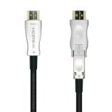 AISENS - Cable HDMI V2.0 AOC Desmontable Premium Alta Velocidad / HEC 4k@60Hz 4:4:4 18Gbps, A/M-D/A/M, Negro, 30m