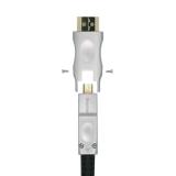 AISENS - Cable HDMI V2.0 AOC Desmontable Premium Alta Velocidad / HEC 4k@60Hz 4:4:4 18Gbps, A/M-D/A/M, Negro, 40m