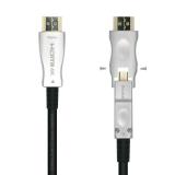 AISENS - Cable HDMI V2.0 AOC Desmontable Premium Alta Velocidad / HEC 4k@60Hz 4:4:4 18Gbps, A/M-D/A/M, Negro, 40m