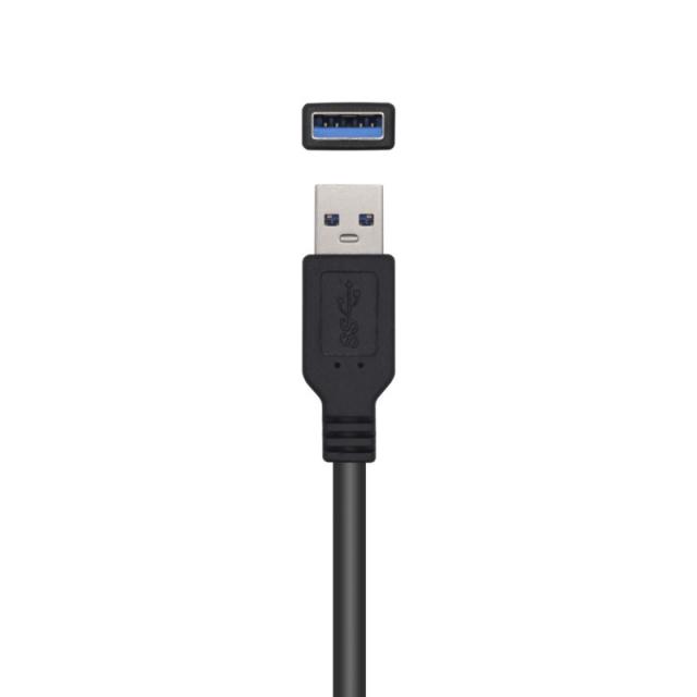 AISENS - Cable USB 3.0 Prolongador Con Amplificador, Tipo A/M-A/H, Negro, 5.0m - A105-0525