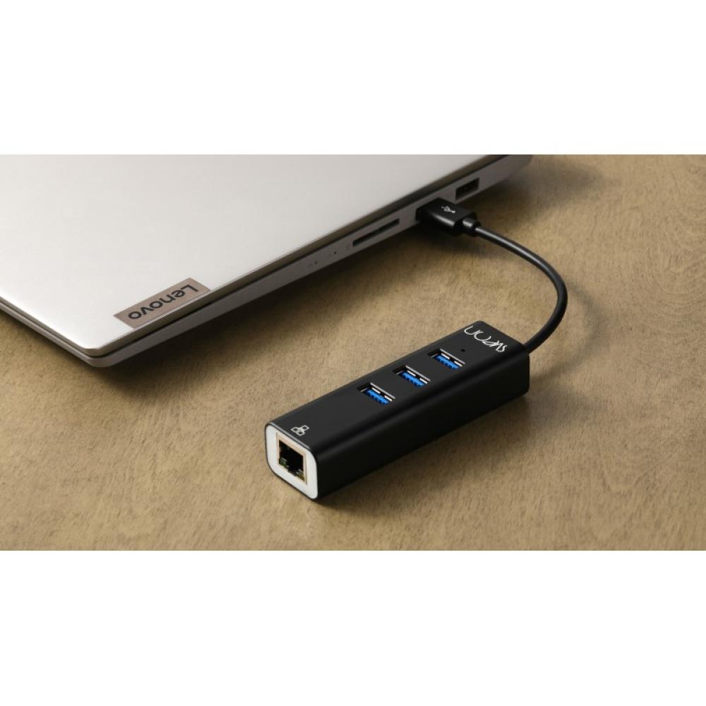Sveon - SCT240 hub de interfaz USB 3.2 Gen 1 (3.1 Gen 1) Type-A 5000 Mbit/s Negro