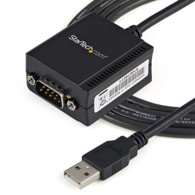StarTech.com - Cable 1,8m USB a Puerto Serie Serial RS232 DB9 con Retención del Puerto de Asignación COM