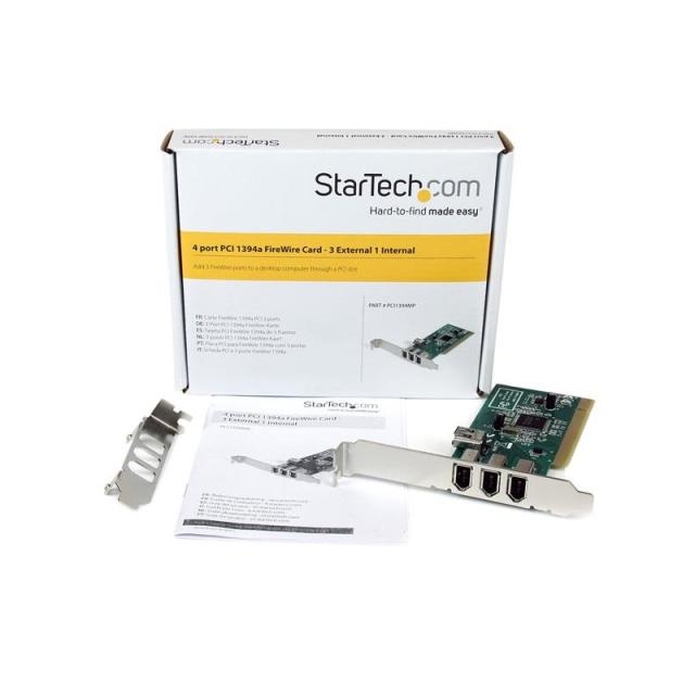 StarTech.com - Adaptador Tarjeta Controladora FireWire 400 PCI 4 Puertos FW 6 Pin Chipset TI - IEEE 1394a
