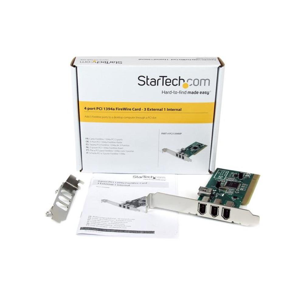 StarTech.com - Adaptador Tarjeta Controladora FireWire 400 PCI 4 Puertos FW 6 Pin Chipset TI - IEEE 1394a