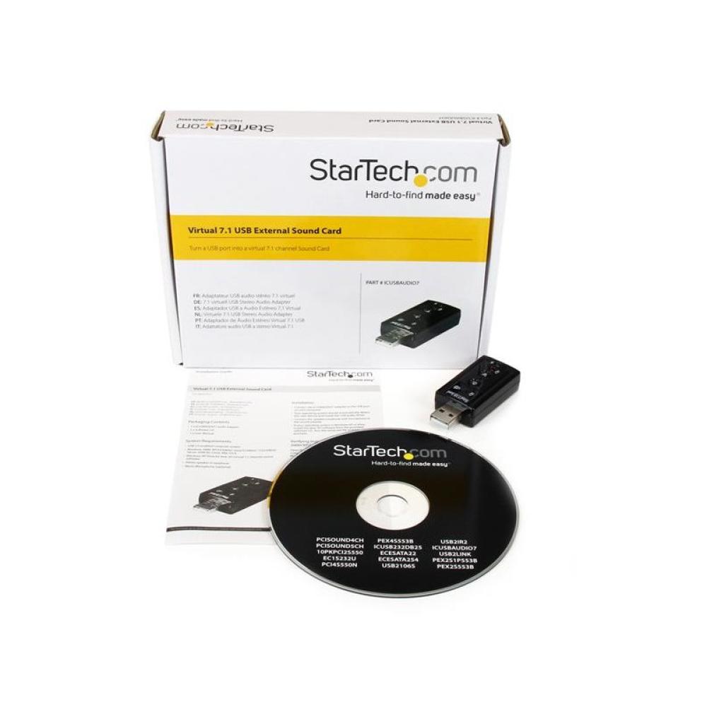 StarTech.com - Tarjeta de Sonido 7,1 Virtual USB Externa Adaptador Conversor