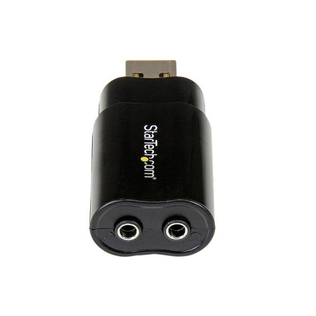 StarTech.com - Tarjeta de Sonido Estéreo USB Externa Adaptador Conversor - Negro