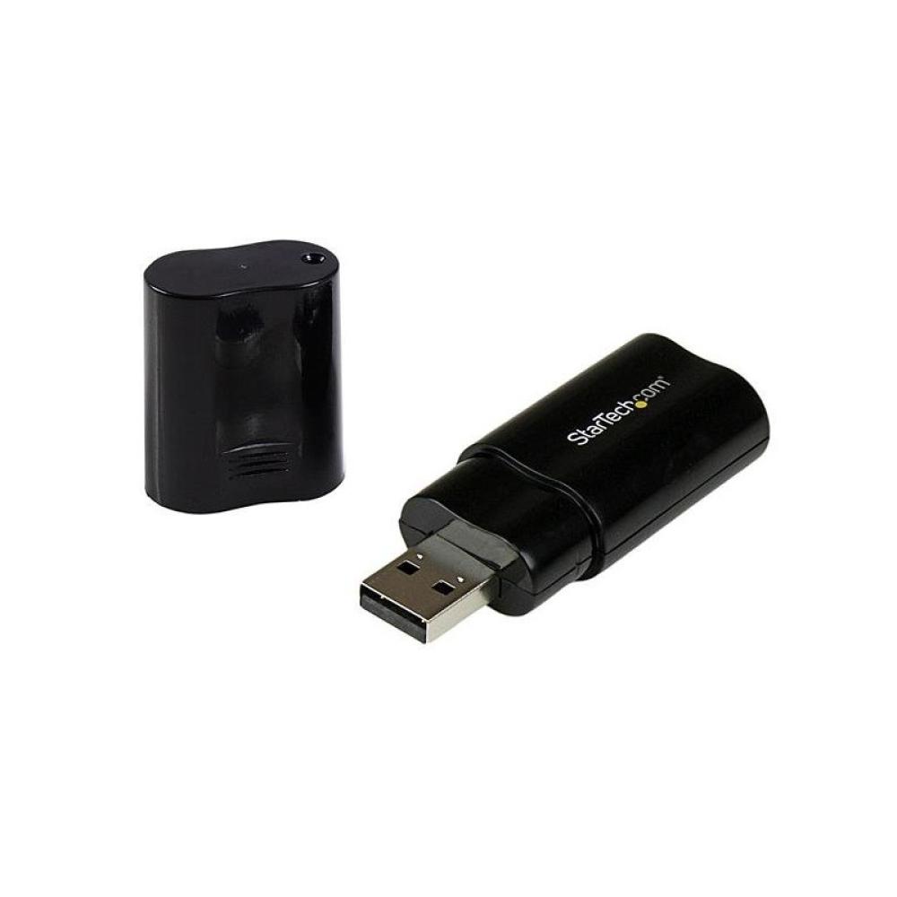 StarTech.com - Tarjeta de Sonido Estéreo USB Externa Adaptador Conversor - Negro