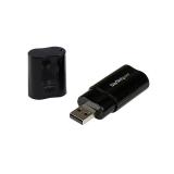 StarTech.com - Tarjeta de Sonido Estéreo USB Externa Adaptador Conversor - Negro