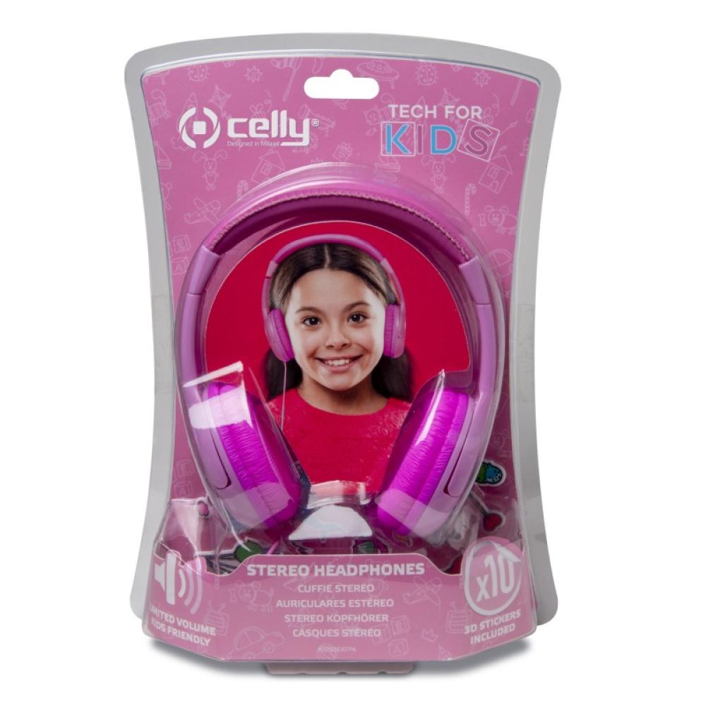 Celly - KidsBeat Auriculares Diadema Rosa