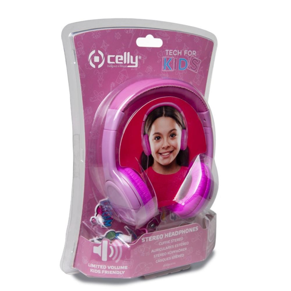 Celly - KidsBeat Auriculares Diadema Rosa