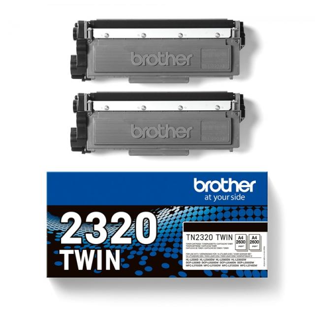 Brother - TN-2320TWIN cartucho de tóner 1 pieza(s) Original Negro
