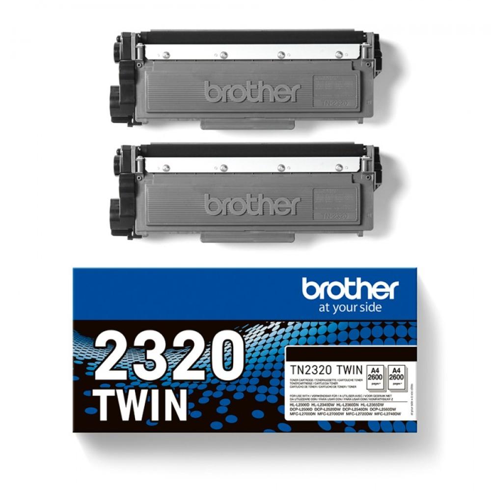 Brother - TN-2320TWIN cartucho de tóner 1 pieza(s) Original Negro