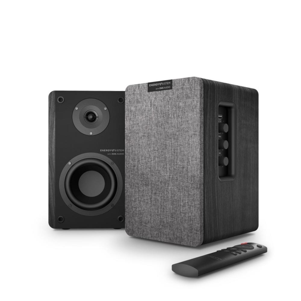 Energy Sistem - Studio Monitor 4 Hi Fi De 2 vías Gris, Madera Inalámbrico y alámbrico 50 W