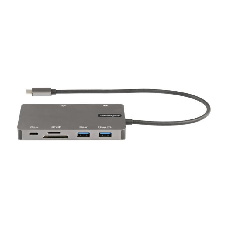 StarTech.com - Adaptador Multipuertos USB C - Docking Station de Viajes HDMI 4K 30Hz o VGA - Hub Ladrón USB 3.0 de 5Gbps (USB-A