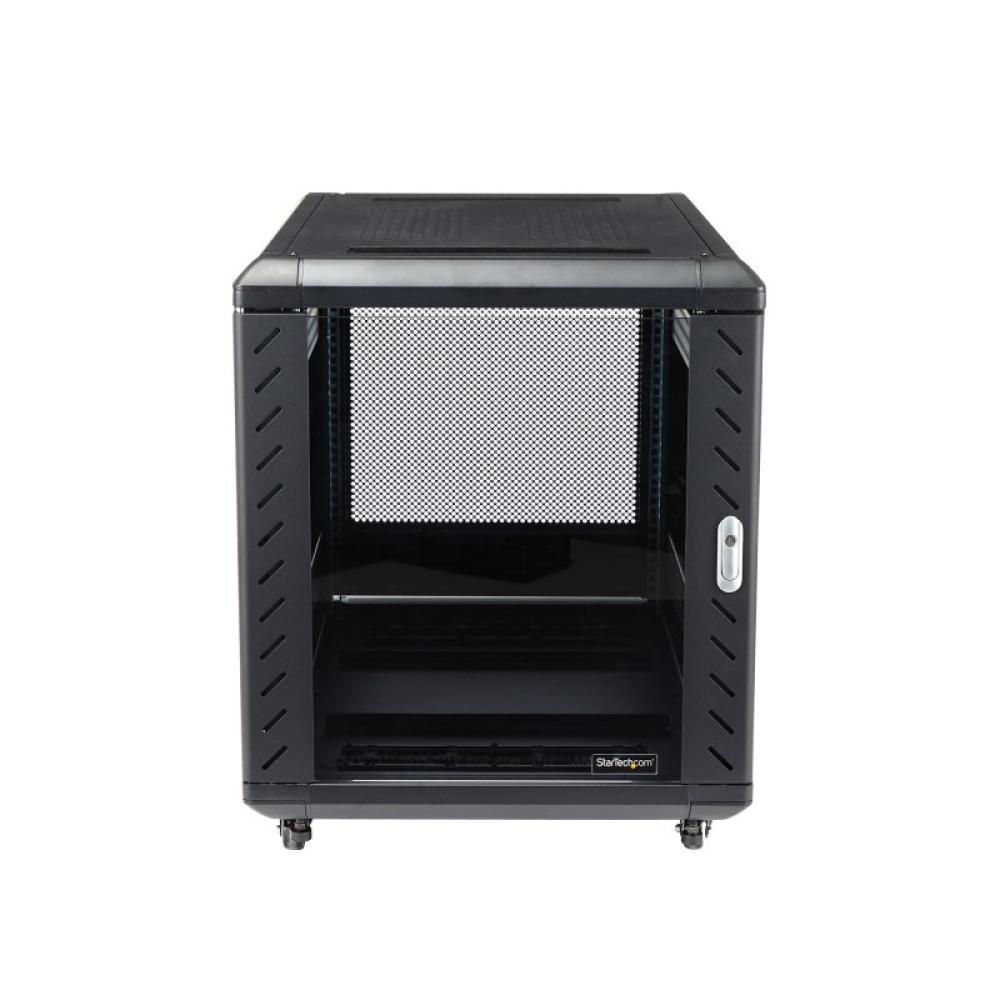 StarTech.com - Armario Rack para Servidores 12U 19" 4 Columnas - Rack de Servidores con Cerradura y Seguro - Rack co - RK1236BKF