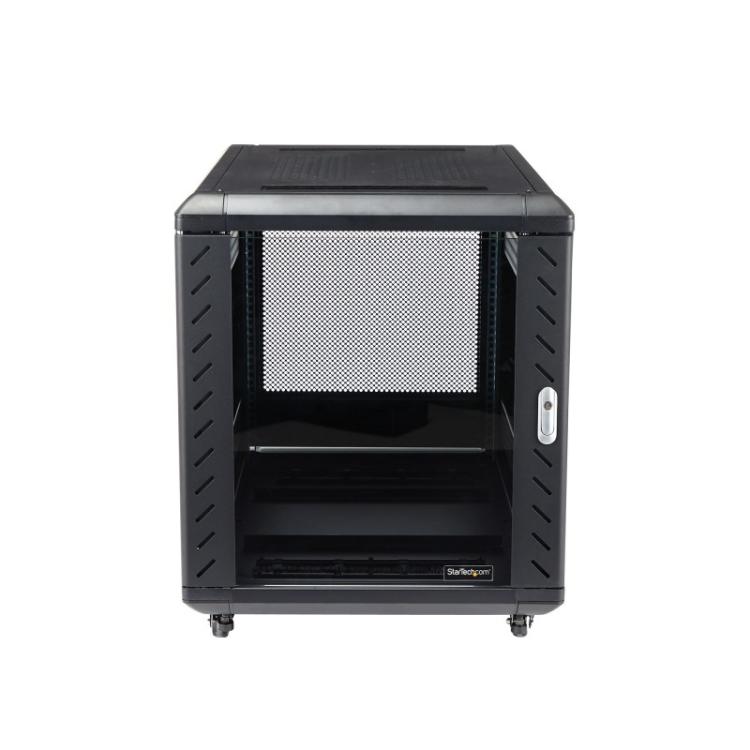 StarTech.com - Armario Rack para Servidores 12U 19" 4 Columnas - Rack de Servidores con Cerradura y Seguro - Rack co - RK1236BKF