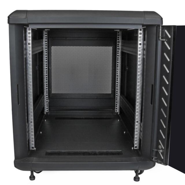 StarTech.com - Armario Rack para Servidores 12U 19" 4 Columnas - Rack de Servidores con Cerradura y Seguro - Rack co - RK1236BKF