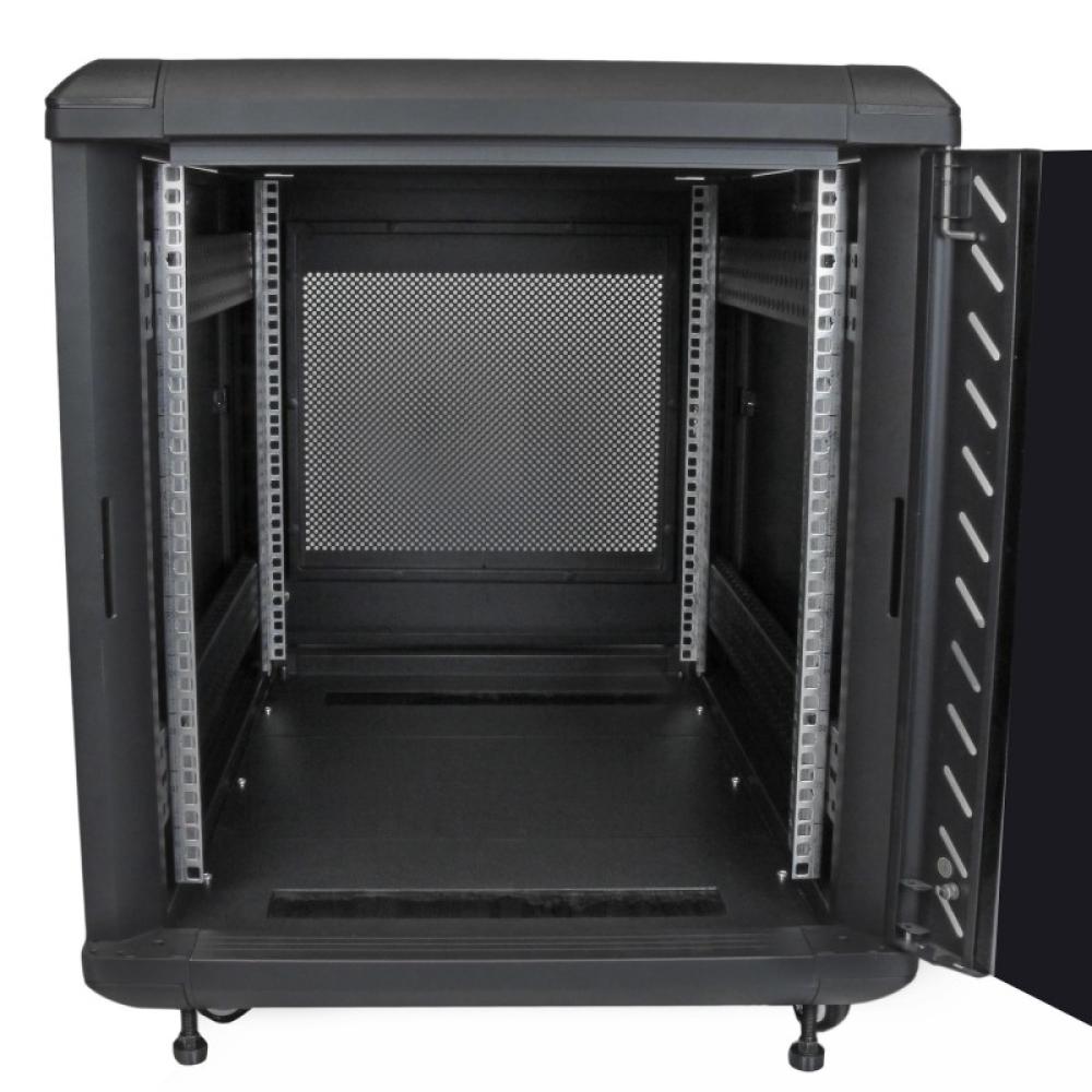 StarTech.com - Armario Rack para Servidores 12U 19" 4 Columnas - Rack de Servidores con Cerradura y Seguro - Rack co - RK1236BKF