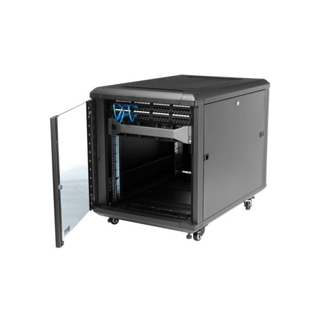 StarTech.com - Armario Rack para Servidores 12U 19" 4 Columnas - Rack de Servidores con Cerradura y Seguro - Rack co - RK1236BKF