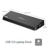 StarTech.com - Docking Station USB 3.0 para 2 Monitores HDMI y DisplayPort 4K - USB 3.0 a 4x USB-A, Ethernet, HDMI y DP - Replic