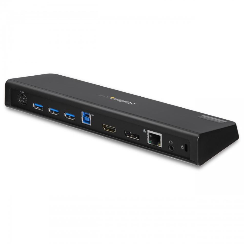 StarTech.com - Docking Station USB 3.0 para 2 Monitores HDMI y DisplayPort 4K - USB 3.0 a 4x USB-A, Ethernet, HDMI y DP - Replic