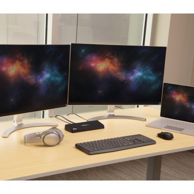 StarTech.com - Docking Station USB 3.0 para 2 Monitores HDMI y DisplayPort 4K - USB 3.0 a 4x USB-A, Ethernet, HDMI y DP - Replic