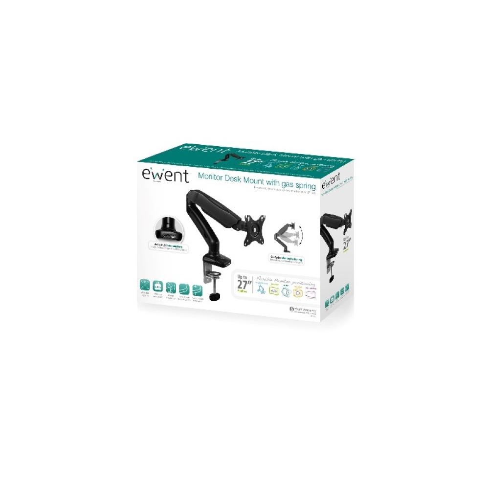 Ewent - EW1515 soporte para monitor 81,3 cm (32") Abrazadera/Atornillado Negro