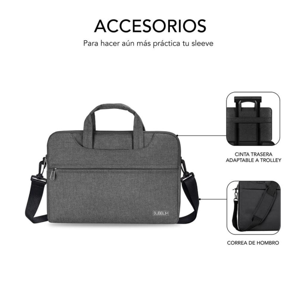 SUBBLIM - Funda Ordenador Business Laptop Sleeve 15,6" Grey