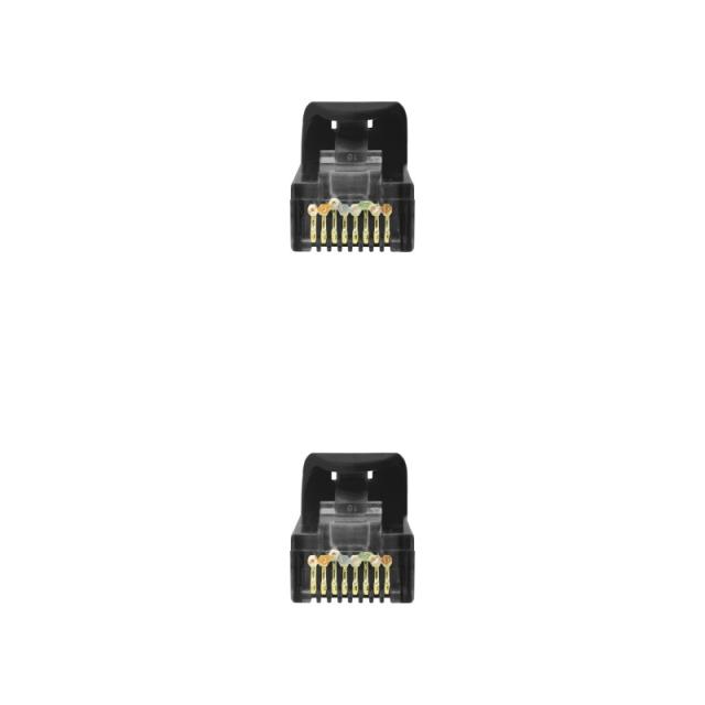 Nanocable - Cable Red Latiguillo RJ45 LSZH CAT.6A UTP AWG24, Negro, 25 cm