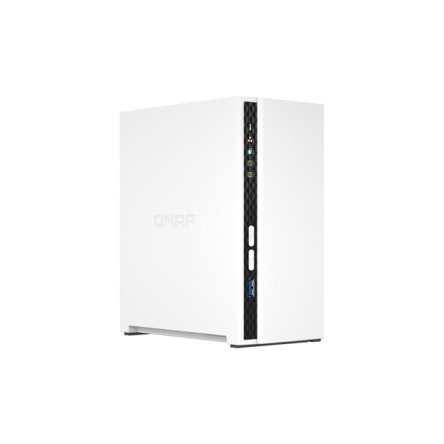QNAP - TS-233 servidor de almacenamiento NAS Torre ARM Cortex-A55 2 GB 0 TB QNAP QTS Blanco
