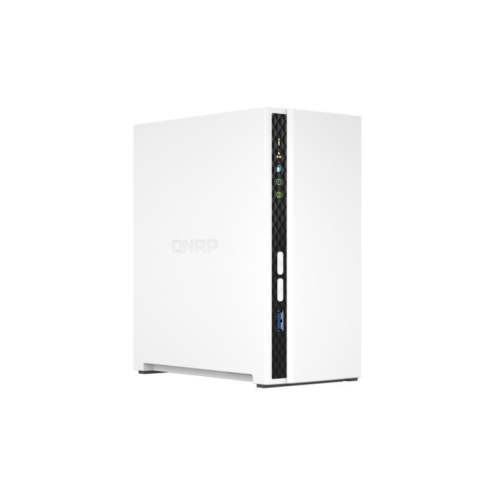 QNAP - TS-233 servidor de almacenamiento NAS Torre ARM Cortex-A55 2 GB 0 TB QNAP QTS Blanco