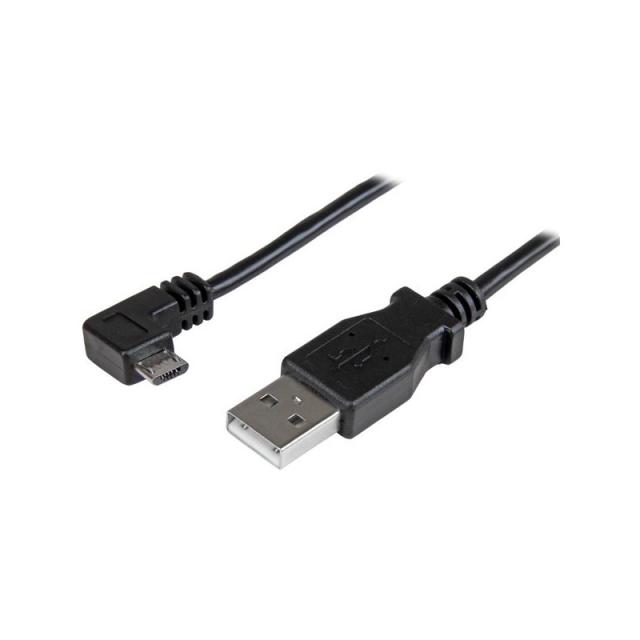 StarTech.com - Cable de 0,5m Micro USB Acodado a la Derecha para Carga y Sincronización de Smartphones o Tablets