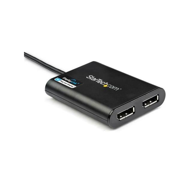 StarTech.com - Adaptador Gráfico Externo USB 3.0 a DisplayPort Doble 4K60 DisplayLink - Cable Conversor USB 3.0 a DP de Vídeo
