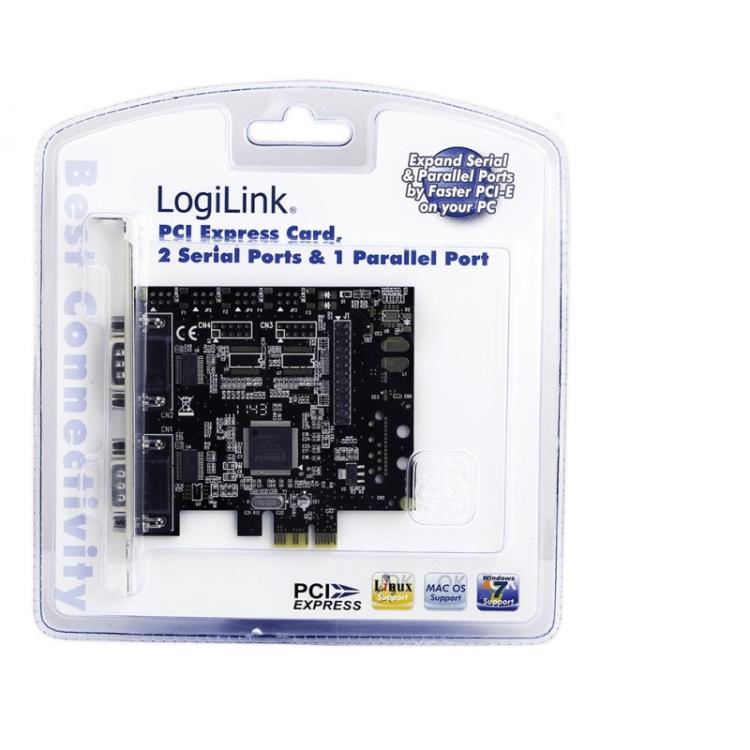 LogiLink - PC0033 tarjeta y adaptador de interfaz Interno Paralelo, De serie