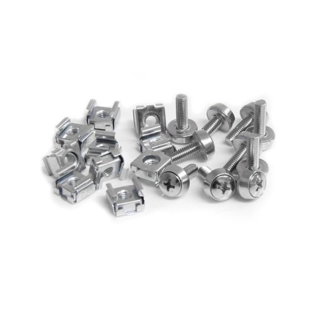 StarTech.com - Paquete de 50 Tornillos y Tuercas Enjauladas Cage Nuts M5 para Rack Armario Servidores