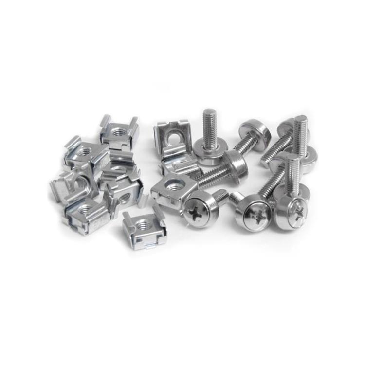 StarTech.com - Paquete de 50 Tornillos y Tuercas Enjauladas Cage Nuts M5 para Rack Armario Servidores