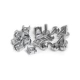 StarTech.com - Paquete de 50 Tornillos y Tuercas Enjauladas Cage Nuts M5 para Rack Armario Servidores