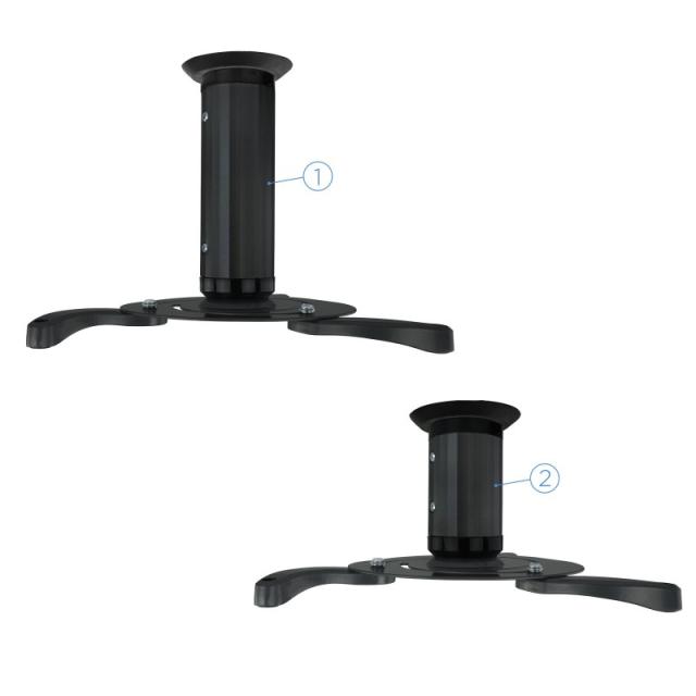 TooQ - SOPORTE UNIVERSAL DE TECHO GIRATORIO 360º PARA PROYECTOR NEGRO