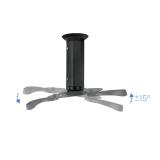 TooQ - SOPORTE UNIVERSAL DE TECHO GIRATORIO 360º PARA PROYECTOR NEGRO