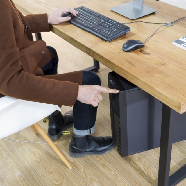 Ewent - EW1293 soporte de CPU Soporte para instalación de CPU bajo mesa Negro