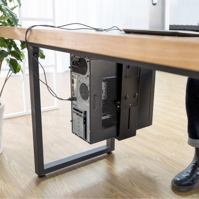 Ewent - EW1293 soporte de CPU Soporte para instalación de CPU bajo mesa Negro