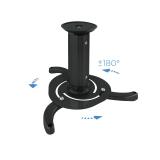 TooQ - SOPORTE UNIVERSAL DE TECHO GIRATORIO 360º PARA PROYECTOR NEGRO